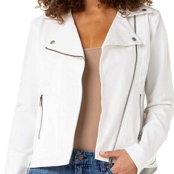 Liverpool Jeans Company Jackets & Blazers - Liverpool White Moto Zip Jacket XS